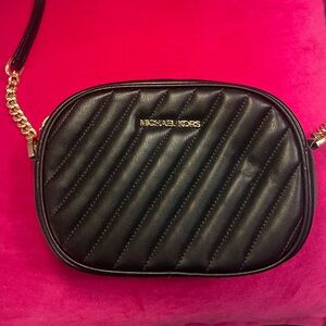 Michael Kors Black Quilted Crossbody Bag